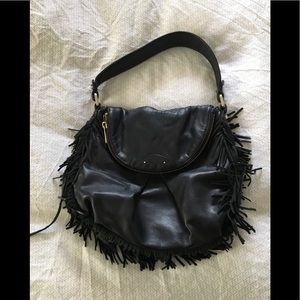 Botkier Fringe Authentic Black Leather Purse